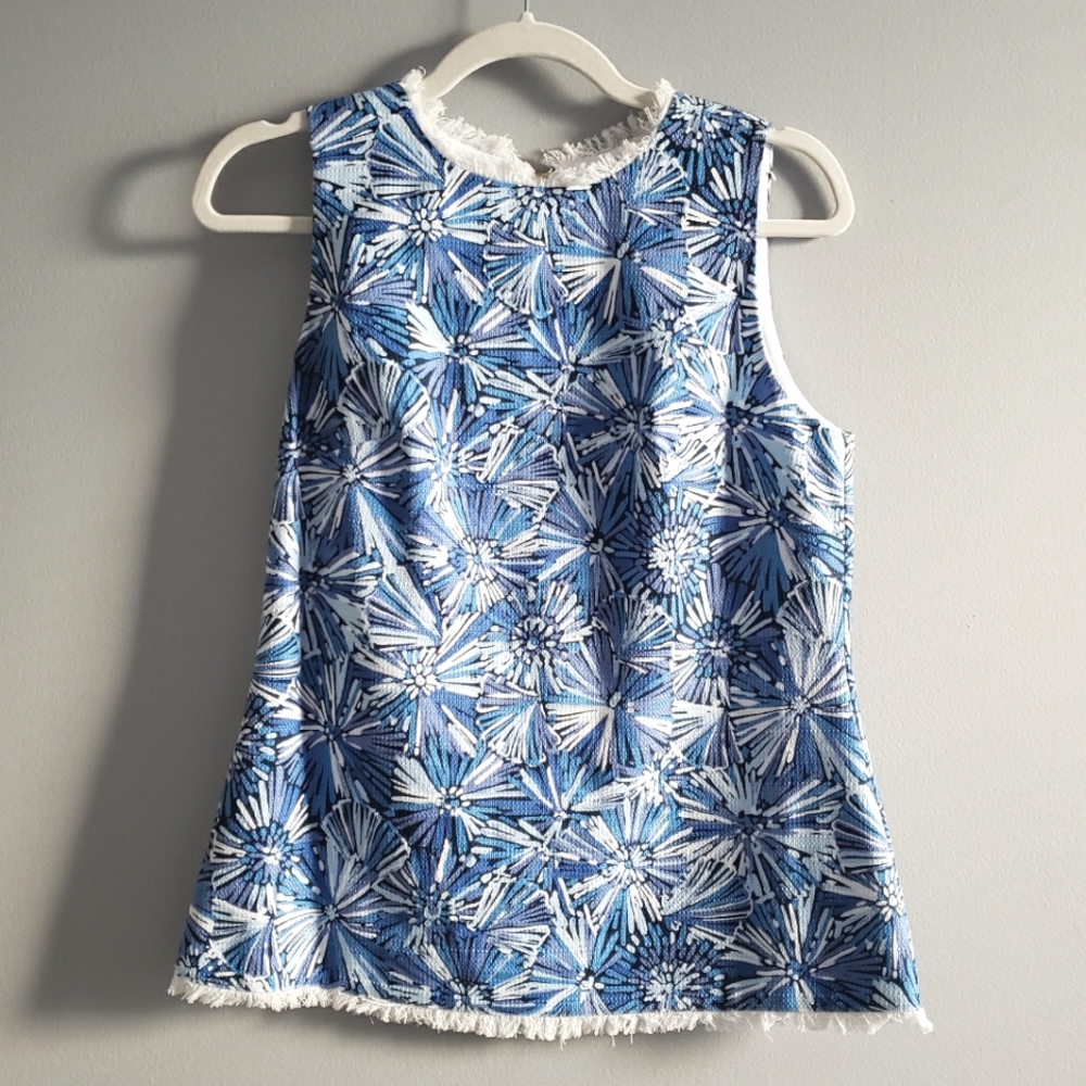 Sail to Sable Coastal Print Sleeveless Blouse